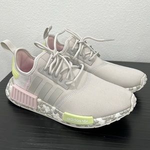 Adidas Women’s Shoes NMD R1 7.5 Grey Green and Pastel Pink